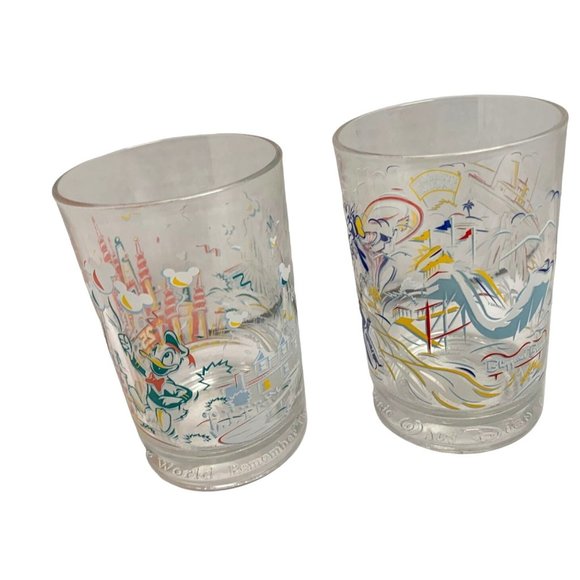 Walt Disney World Remember the Magic Tumbler Glasses set of 2 16 oz Donald Duck - Picture 4 of 6
